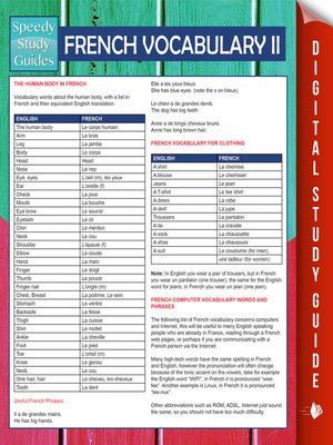 French Vocabulary II - ebook